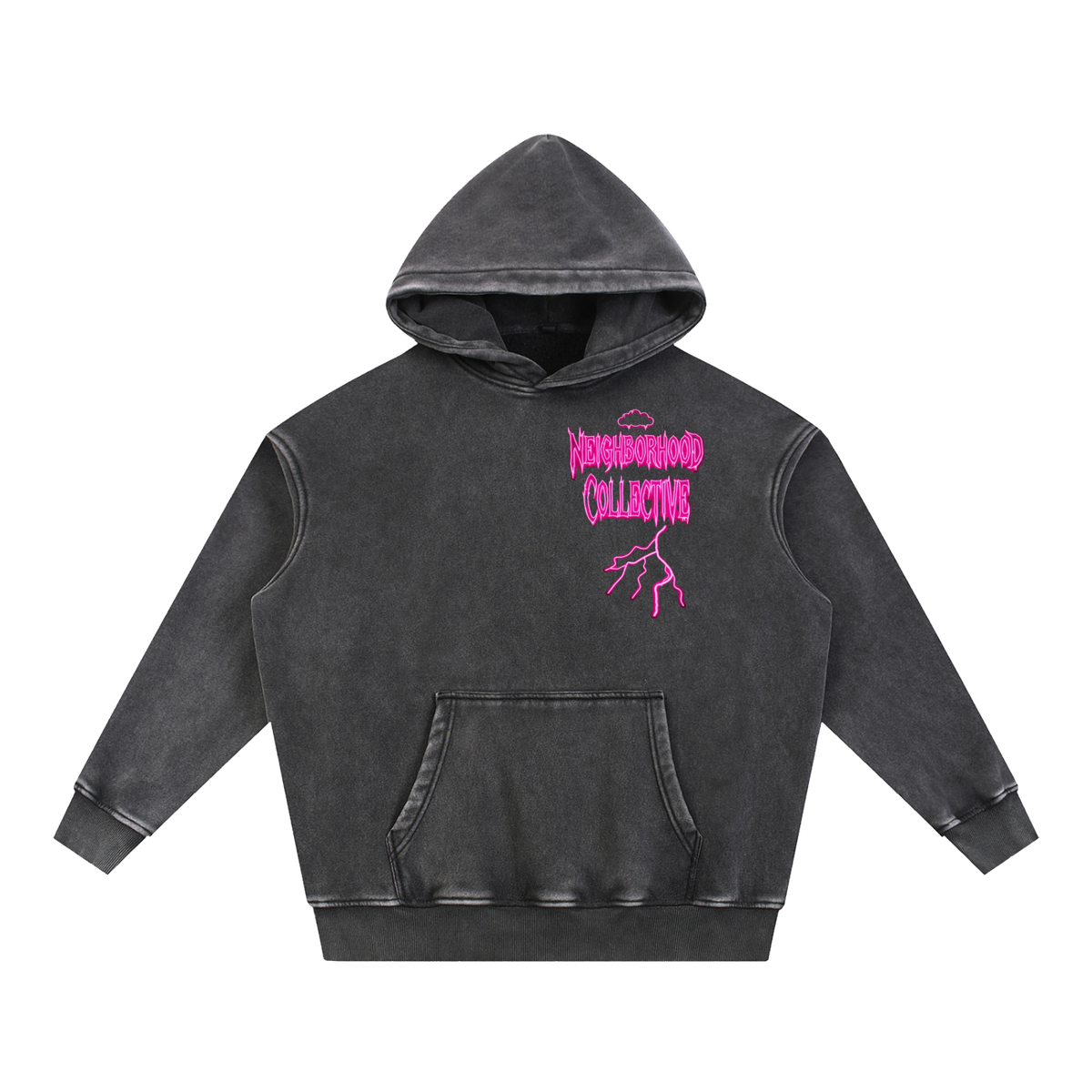 Neighborhood Collection Storm Cloud Sweater Snow Wash Hoodie