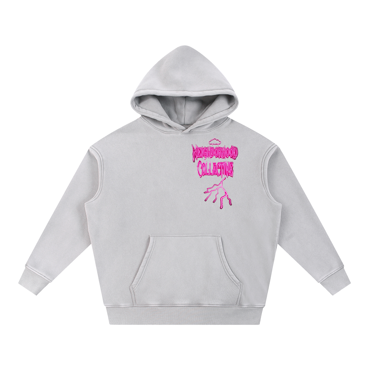 Neighborhood Collection Storm Cloud Sweater Snow Wash Hoodie