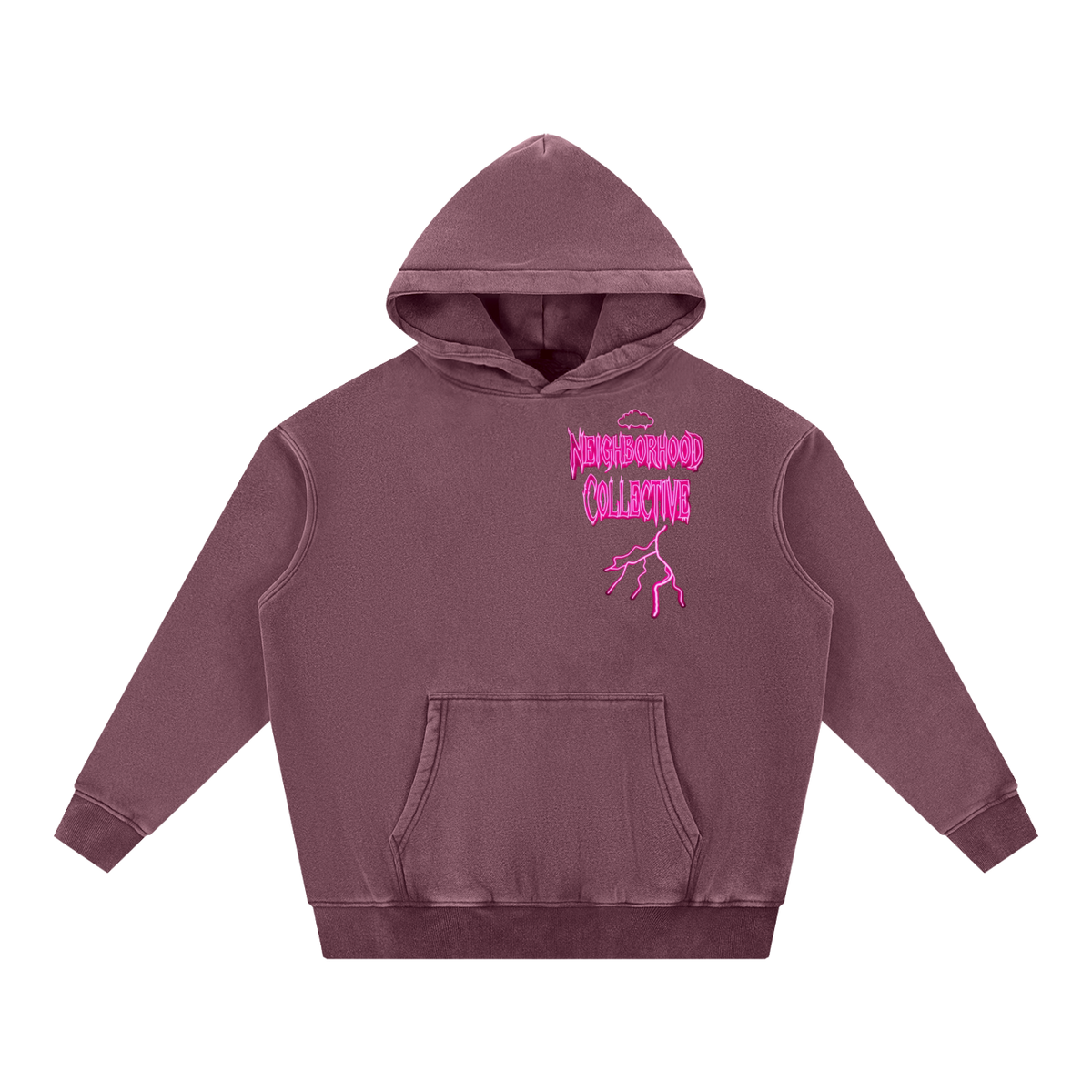 Neighborhood Collection Storm Cloud Sweater Snow Wash Hoodie