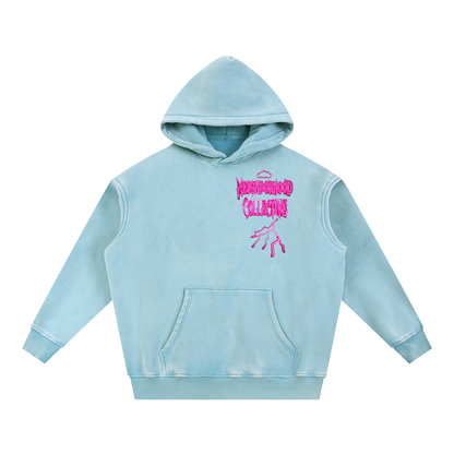 Neighborhood Collection Storm Cloud Sweater Snow Wash Hoodie