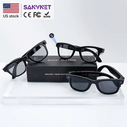 2026 SANVNET GS4 MAX AI Smart Glasses 8MP HD Camera 1080P Video Recording Sunglasses Chatgpt AI Translation BT Audio Eyewear