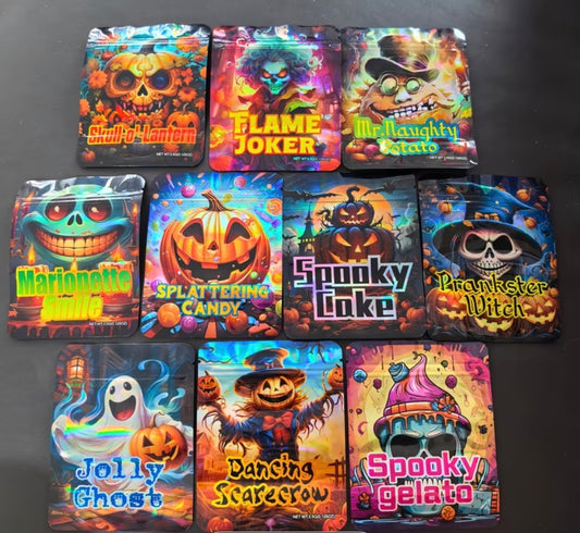 Halloween themed Mylar Bags