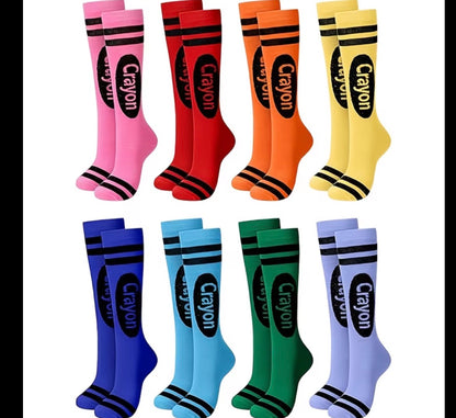 8pc Crayon Sock Set
