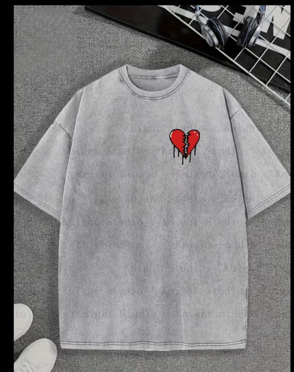 Broken Heart Washed T shirt