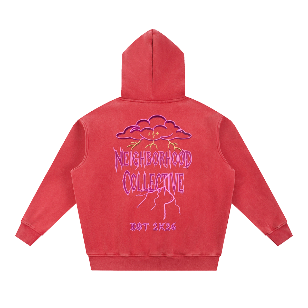 Neighborhood Collection Storm Cloud Sweater Snow Wash Hoodie