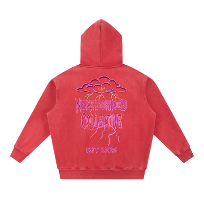 Neighborhood Collection Storm Cloud Sweater Snow Wash Hoodie