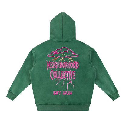 Neighborhood Collection Storm Cloud Sweater Snow Wash Hoodie