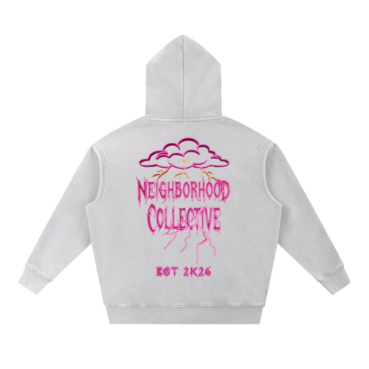 Neighborhood Collection Storm Cloud Sweater Snow Wash Hoodie