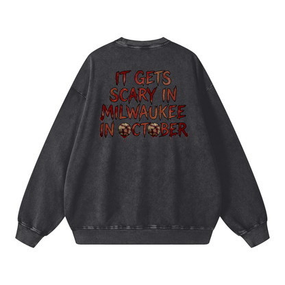 It Gets Scary In Milwaukee In October Baseball Graphic Tshirt