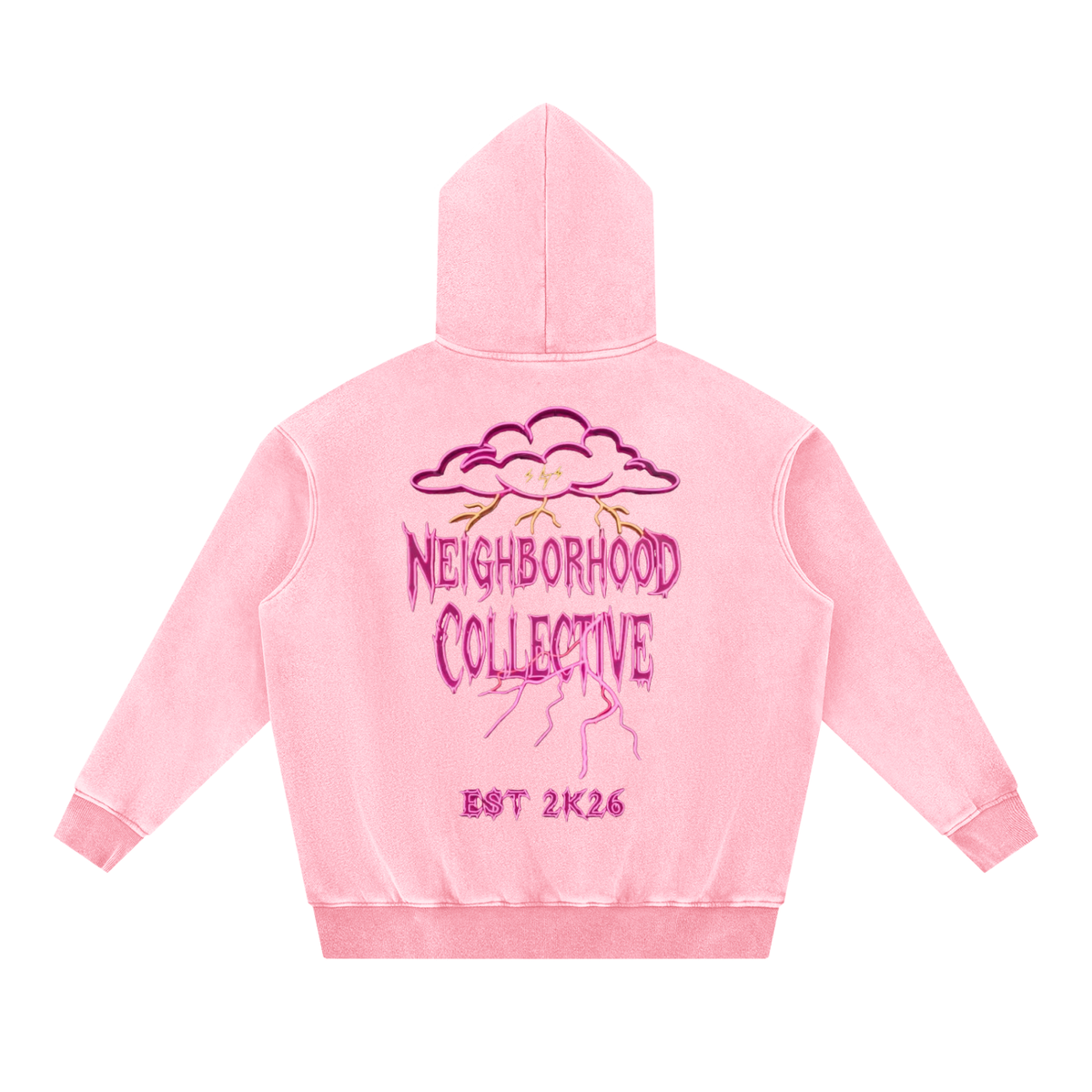 Neighborhood Collection Storm Cloud Sweater Snow Wash Hoodie