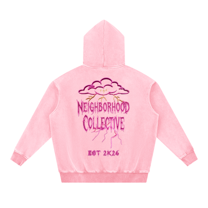 Neighborhood Collection Storm Cloud Sweater Snow Wash Hoodie