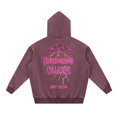 Neighborhood Collection Storm Cloud Sweater Snow Wash Hoodie